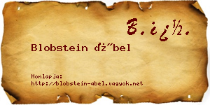 Blobstein Ábel névjegykártya